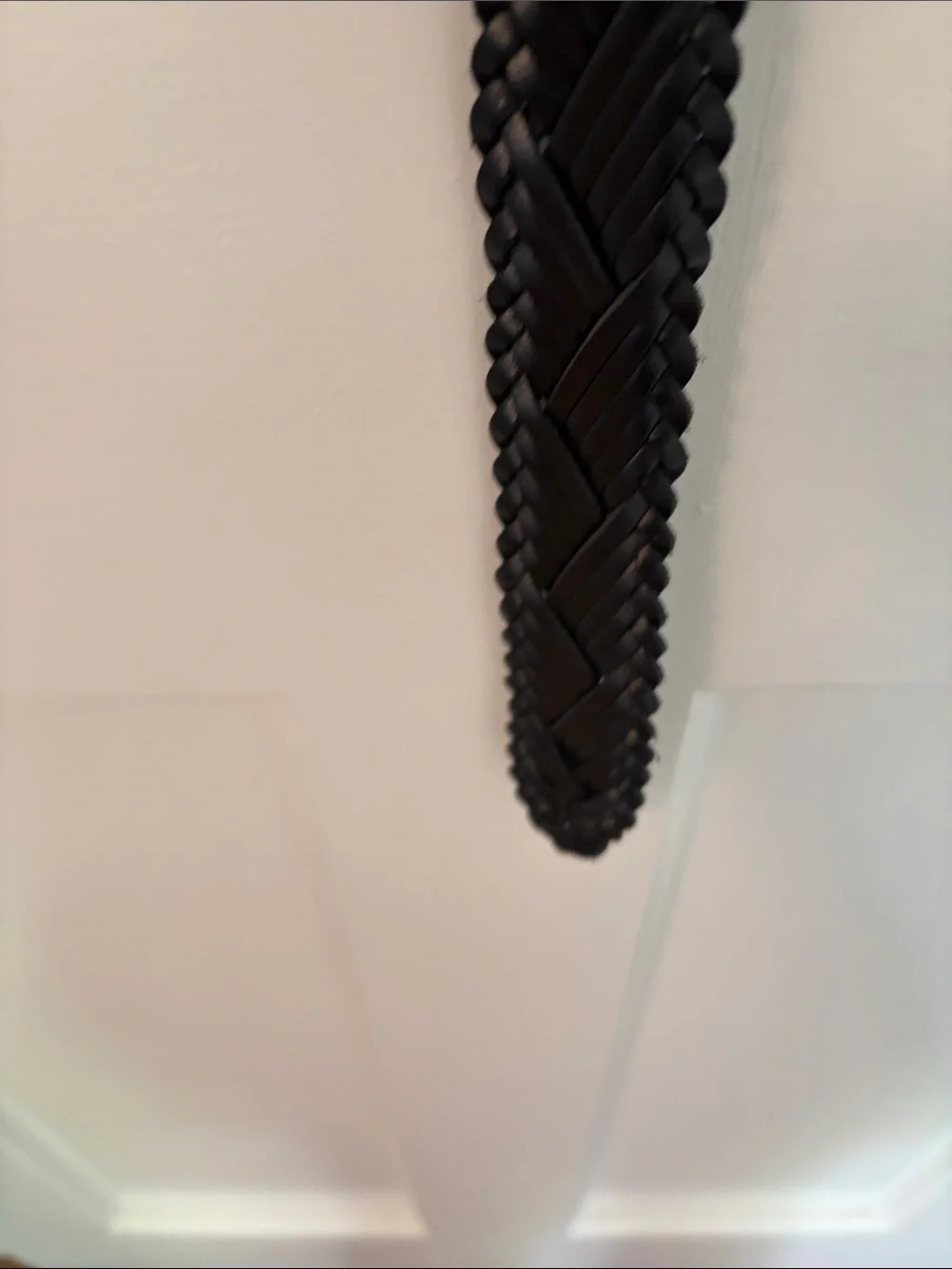 J. Crew Black Braided Leather Belt with Gold-Tone Buckle - Picture 3 of 8